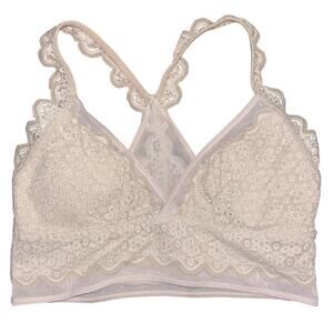 Aerie women’s blush lace bralette with removable pads (size XS)